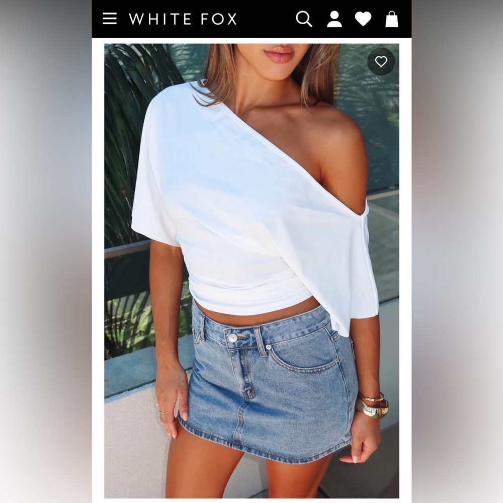 White Fox Press Reset Denim Mini Skirt